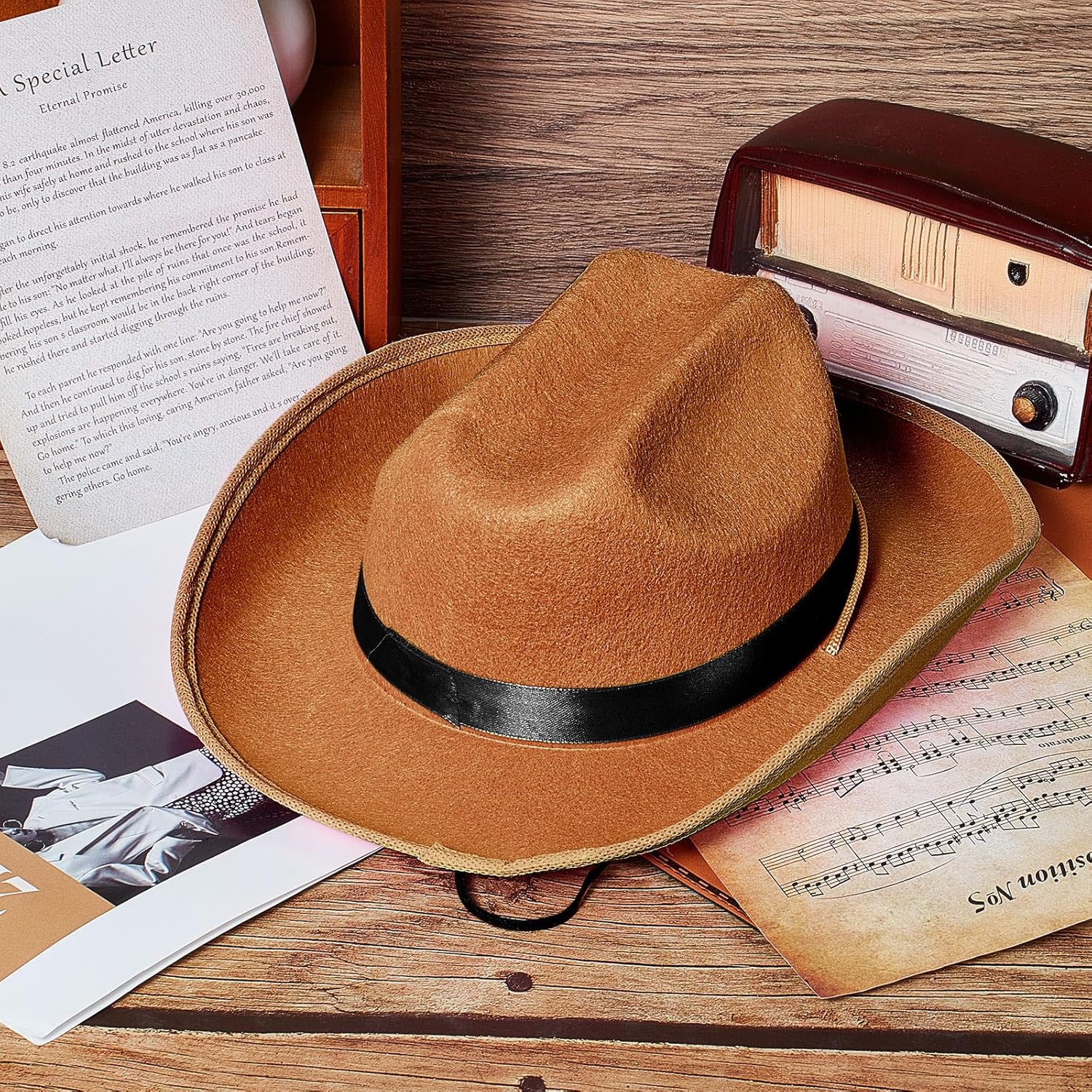 Hercicy Cowboy Hats Kids Toddler Cowgirl Hat for Boys Girls Child Baby Costume Accessories Western Birthday Party Supplies - Image 4