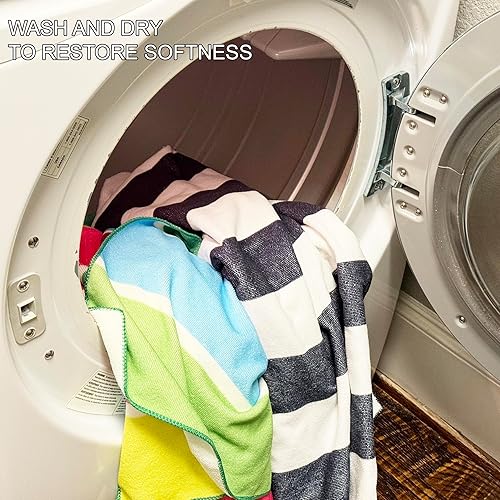 Miniatura 8 de allgala Toalla de playa de microfibra con diseño de rayas Cabana de gran tamaño, 40 x 70 pulgadas, color azul rey (paquete de 1) - BT81206