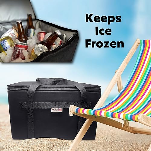 Miniatura 3 de Sterno Trunk Buddy Organizador aislado a prueba de fugas, bolsa de alimentos fríos y calientes para comestibles, bebidas y más, exterior de tela