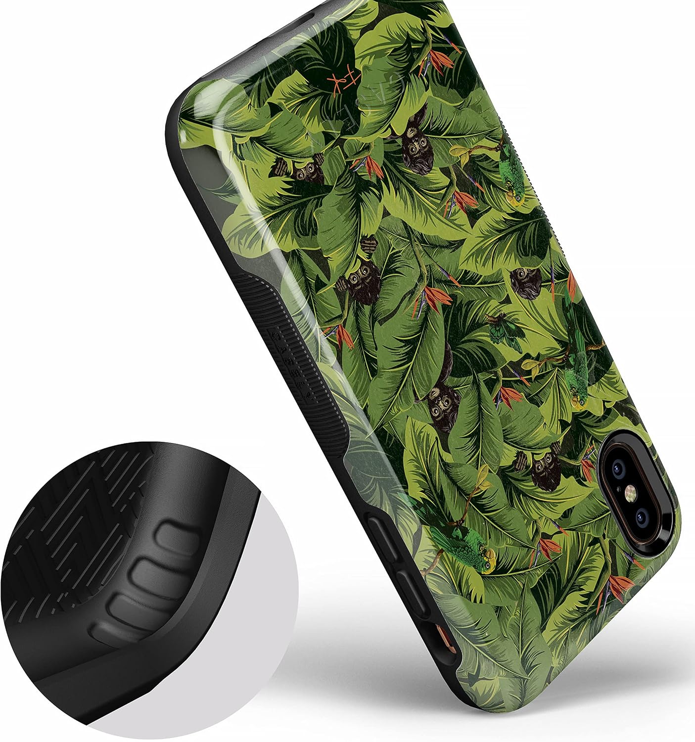 Casely iPhone X/XS Case | Sneaky Monkeys | Frida Kahlo Jungle Floral | Bold Protective Design