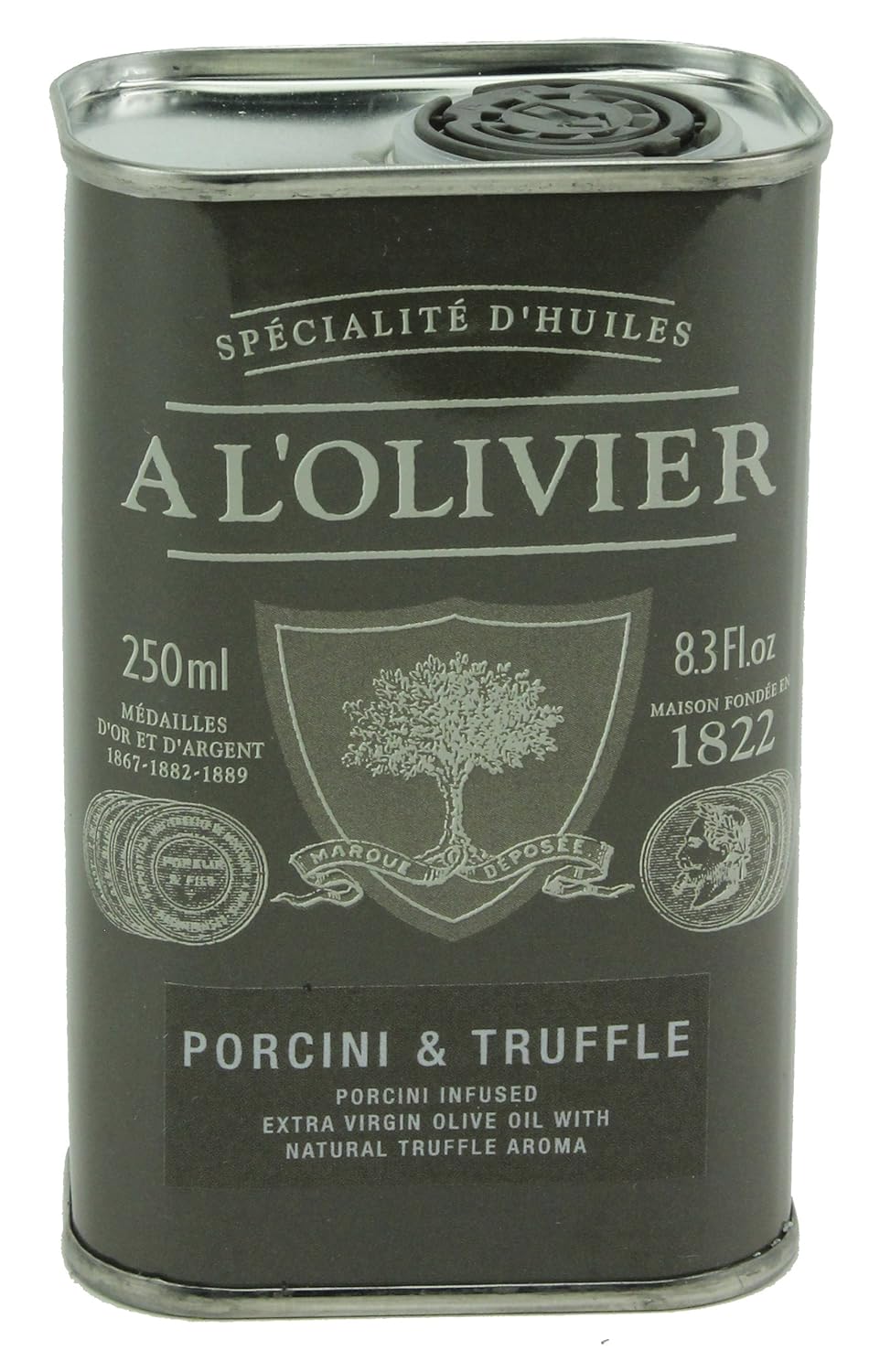 A L'Olivier Olive Oil Infused with Porcini-truffle, 8.3-Ounce Tins