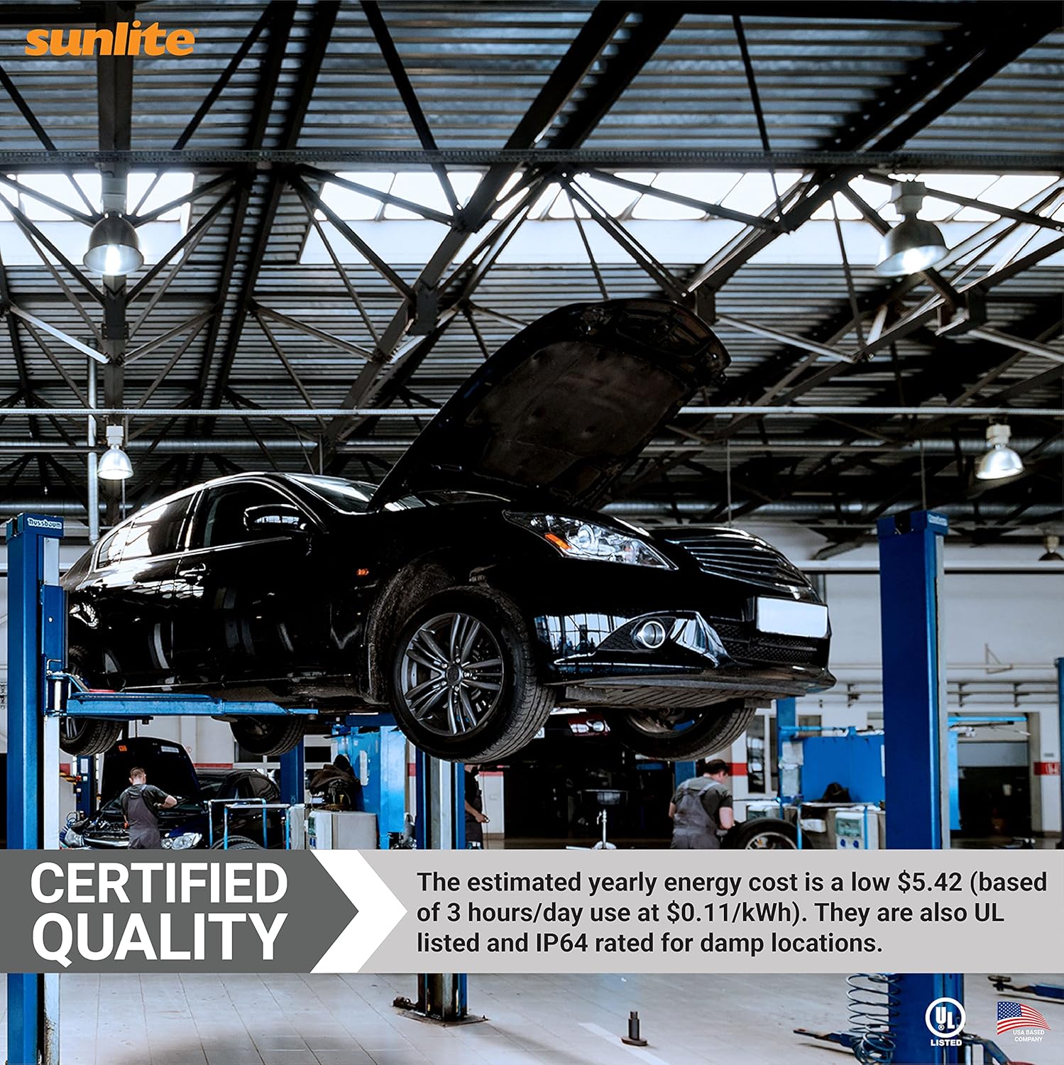 Sunlite 81456 LED G4 Corncob Lamp, 120 Watts (600 Watt Equivalent), 120-277 Volts, 18600 Lumens, Non-Dimmable, Mogul E39 Base, UL Listed, 1 Count, 50K-Daylight