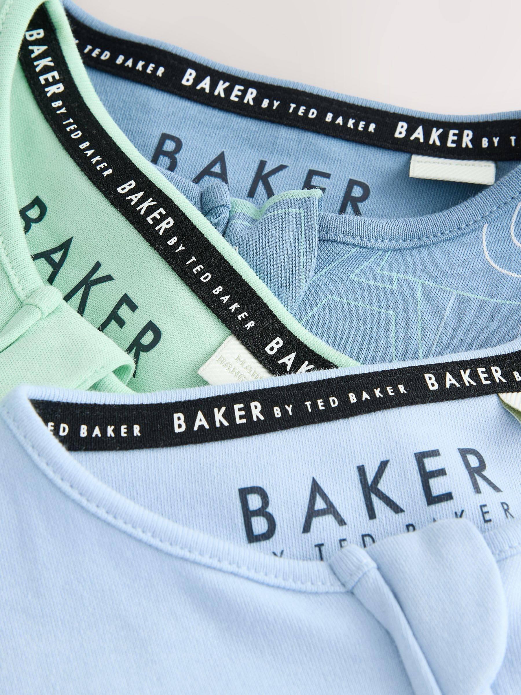 Noworodki chłopcy Zestaw 3 par śpioszków Baker by Ted Baker