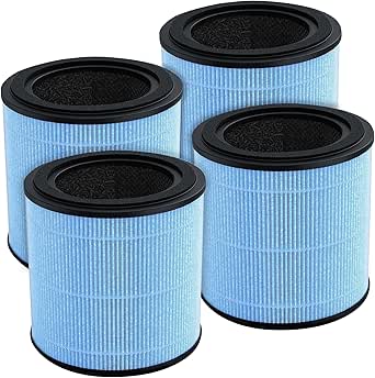 AP0601 vervangingsfilter compatibel met AIRTOK luchtreiniger, 4-traps filtersysteem H13 True HEPA filter, 2 stuks