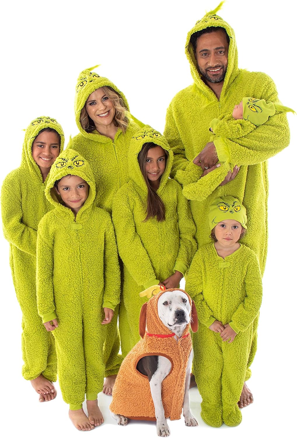 Dr. Seuss GRINCH Who Stole Christmas Matching Family Pajama Union Suit - Adult, Child, Toddler, Pets