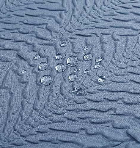 Miniatura 5 de Gibelle Cortina de ducha para baño, cortina de ducha de tela texturizada en relieve 3D, moderno juego de cortina de ducha de tela suave con ganchos,