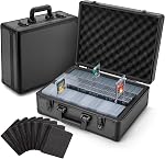 FunGuys Toploader Storage Box, Sports Card Storage Case, Top Loader Card Storage, Top Loader Storage Boxes, Trading Card Case Holds 70+ Card, One Touch Card Holder