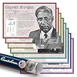 Quarterhouse 8 Poster Black History Inventors Set, Social Studies Classroom Learning Materials for K-12 Students and Teachers, 12 x 18 Inches, Made in USA
