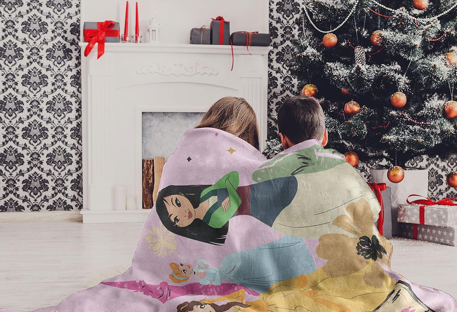 NORTHWEST Disney Princess Micro Raschel Throw Blanket, 46" x 60", Be True - Image 7