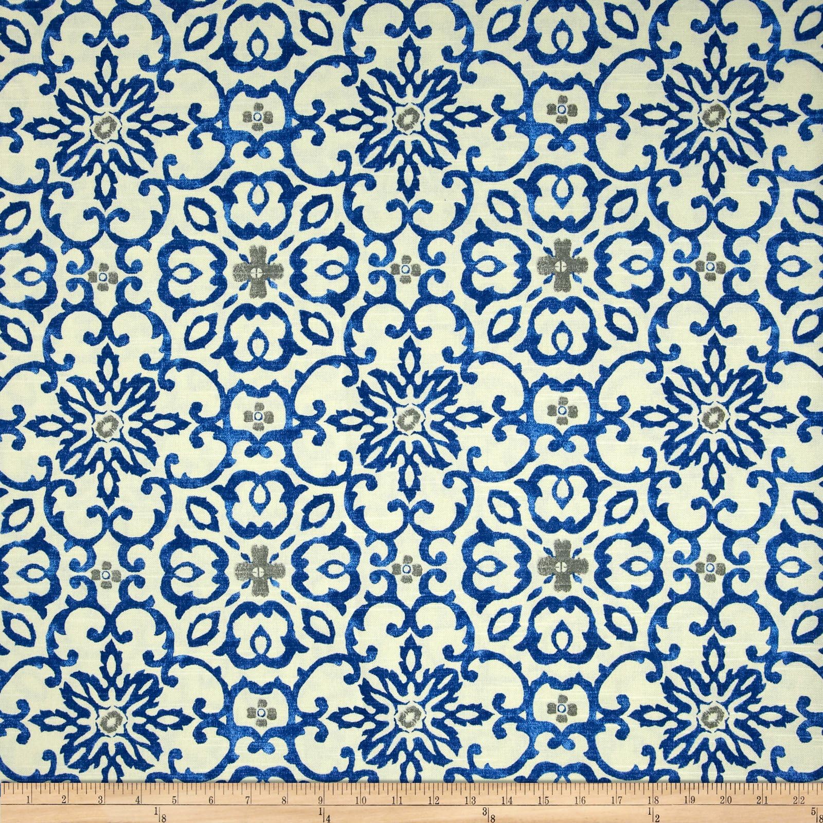 Souvenier Scroll Slub Azure Fabric