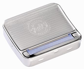 Smoking Rolling Box Metal Case, Silver, 70mm