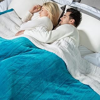 WOOMER Electric Heated Throw Blanket, Soft Flannel Fast Heating Blanket with Multi-Color Option, Queen Size 84"x 90", 10 Heating Levels & 0.5-12H Auto Off, Over-Heat Protection