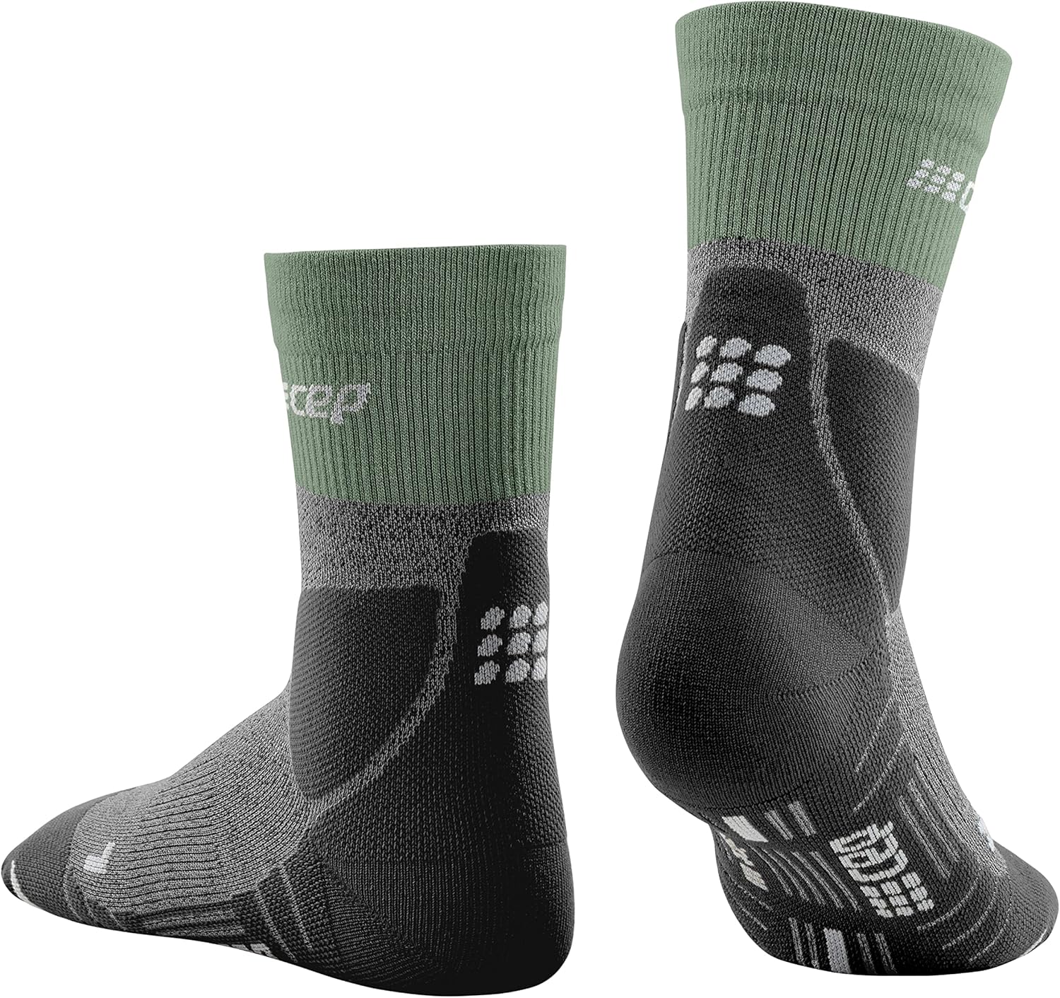CEP Women’s Outdoor Compression Crew Cut Socks Outdoor Merino Mid-Cut Socks