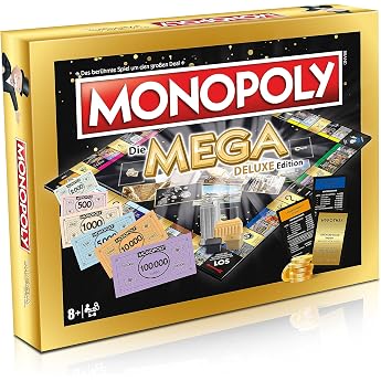 Winning Moves Monopoly - Mega Deluxe Edition Luxus Brettspiel Spiel Gesellschaftsspiel