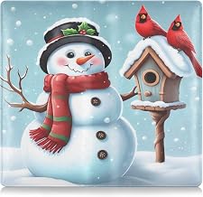 Car Registration and Insurance Card Holder, Christmas Snowman PU Leather Glove Box Organizers for Cards Driving Licence Documents, Vehicle Accessories