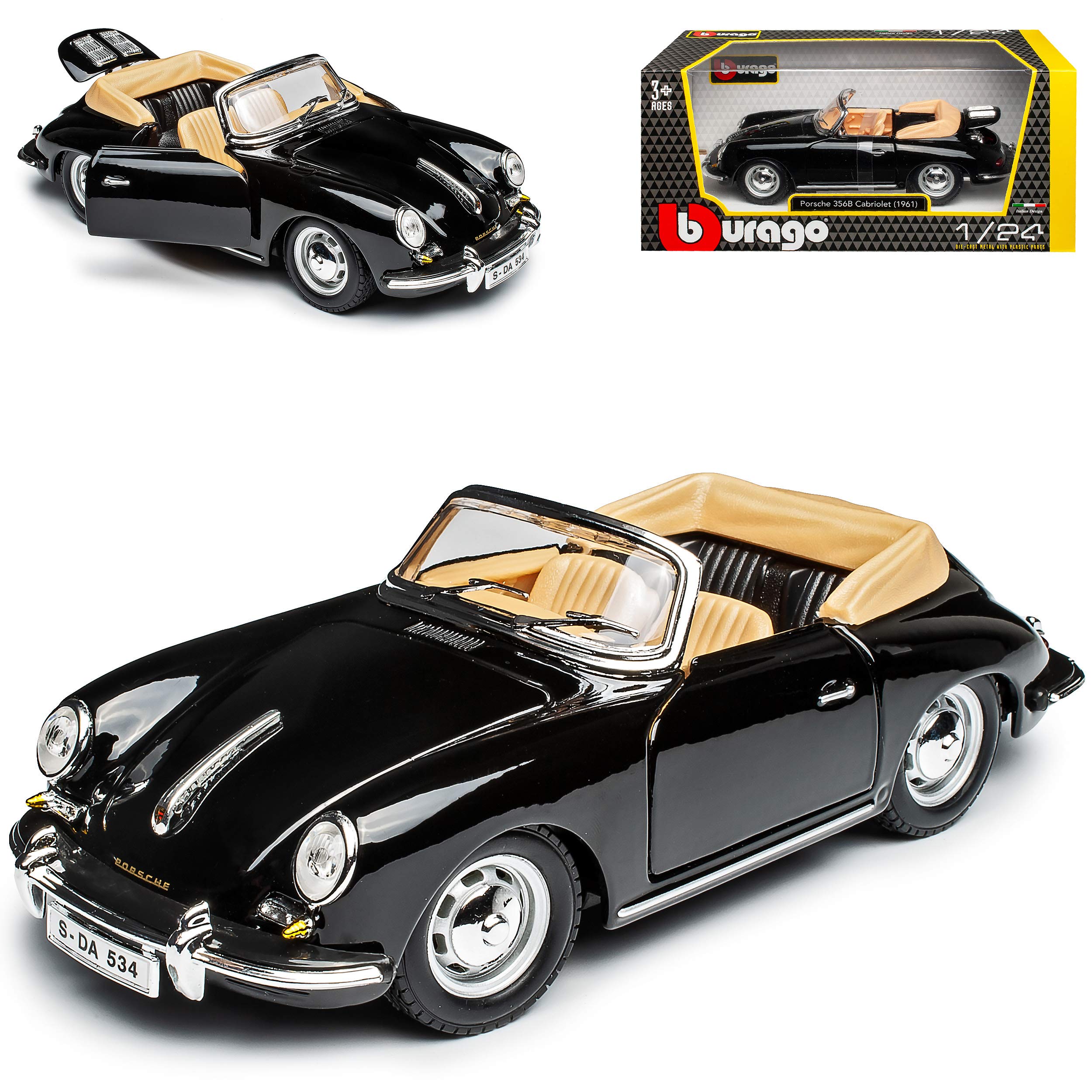 Bburago 1:18 Porsche 356 B Cabriolet (1961) (Neu (gemäss Beschreibung