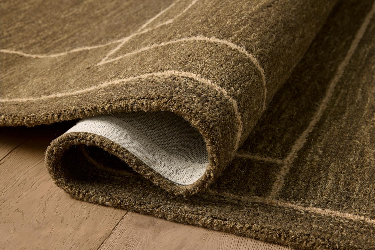 Loloi Jeremiah Brent Barrow Collection BAR-01 Olive/Natural 2'-0" x 5'-0" Accent Rug