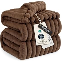 Bedsure Soft King Size Blankets for Bed Brown 108"x90" 