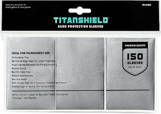 スポンサー 標準サイズボードゲームTradingブラックカードスリーブデッキプロテクターfor Magic the Gathering MTG、Pokemon、野球コレクション& More – (150袖) (銀, 標準 | 66x91mm)