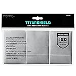 TitanShield Premium Card Sleeves | Compatible with Pokemon, One Piece, Lorcana, Flesh & Blood, & Magic The Gathering MTG | (150 Sleeves - Standard) (1, Silver, Standard | 66x91mm)