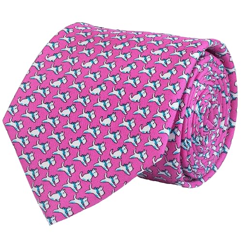 Men's 100% Silk Tie,Small Animal Print Necktie, Neat Patterns Designer