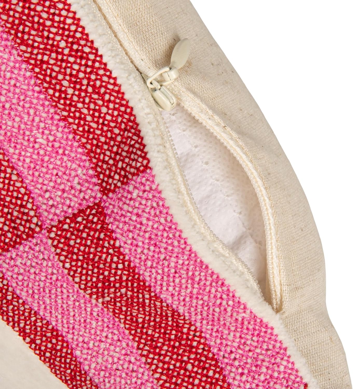 Creative Co-Op Cotton Velvet Embroidered Lumbar Pillow with Geometric Pattern Not My Circus…, Multicolor