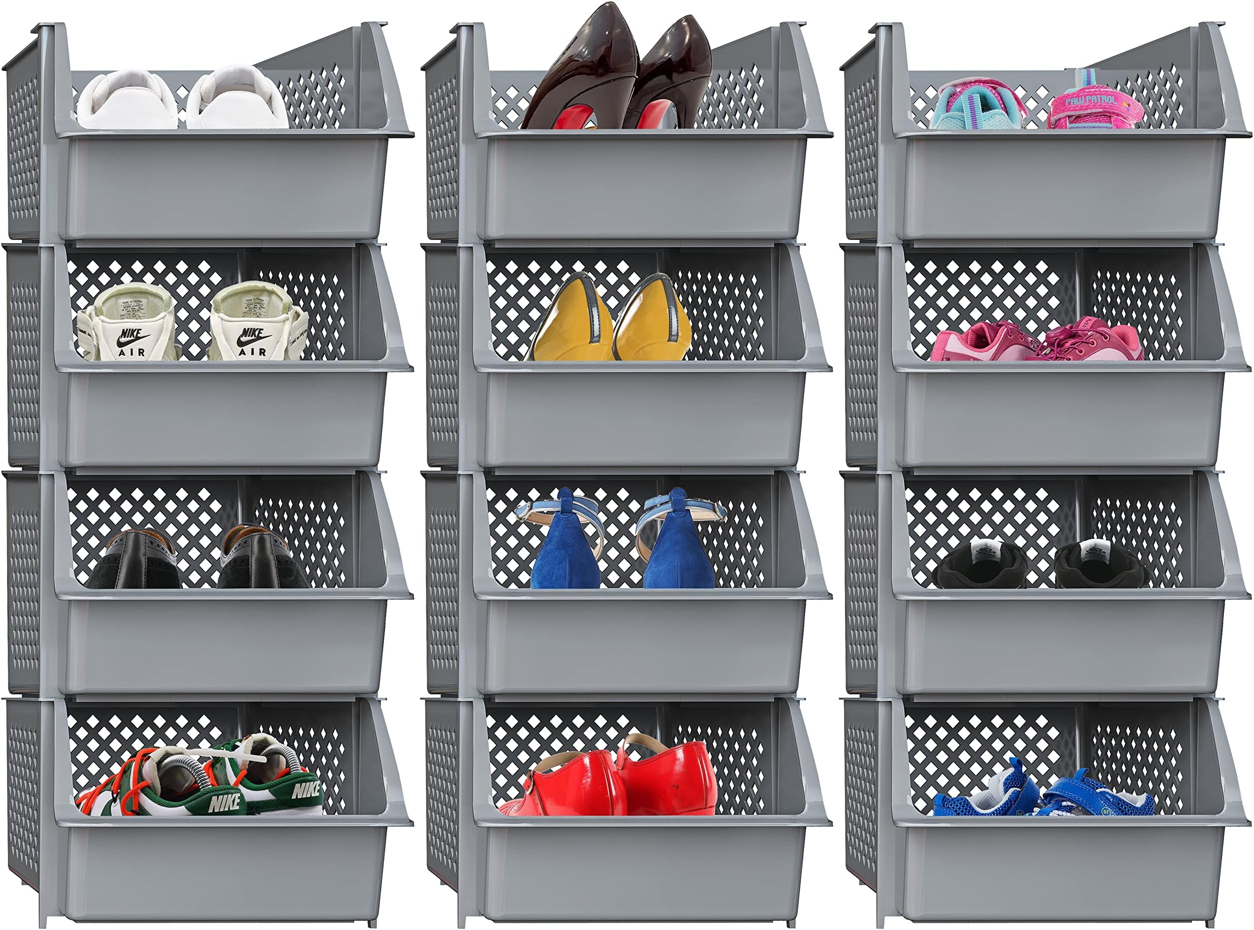 24-Pack Stackable Storage Bins – 5.3x4.1x2.8 Inch Plastic Organizers For Closet, Garage, Or Craft Room