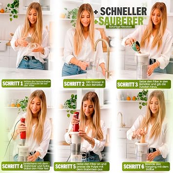 Vegan Milker Plant Milk Maker - Plant Milk Machine Almond Milk Soy Milk 1L in 1 Minute 100% Natural with 3 Filters Compatible with Hand Blender Recipe Book Included Mülsi Soul