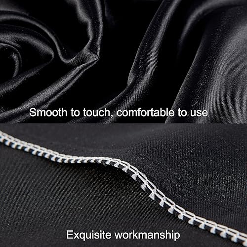 Vista 21 de BEDSUM Paquete de 2 fundas de almohada de satén de seda King para cabello y piel, suaves y lujosas, fundas de almohada con cierre de sobre, 20 x 36