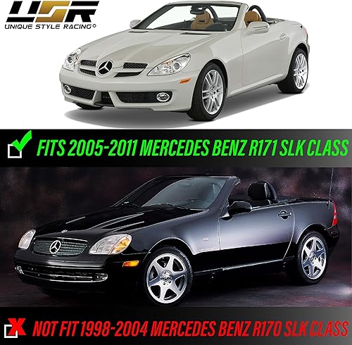 Miniatura 3 de USR DEPO 05-11 R171 SLK - Conjunto de luces laterales de parachoques transparentes (izquierda + derecha) compatible con Mercedes R171 SLK 2005-2011