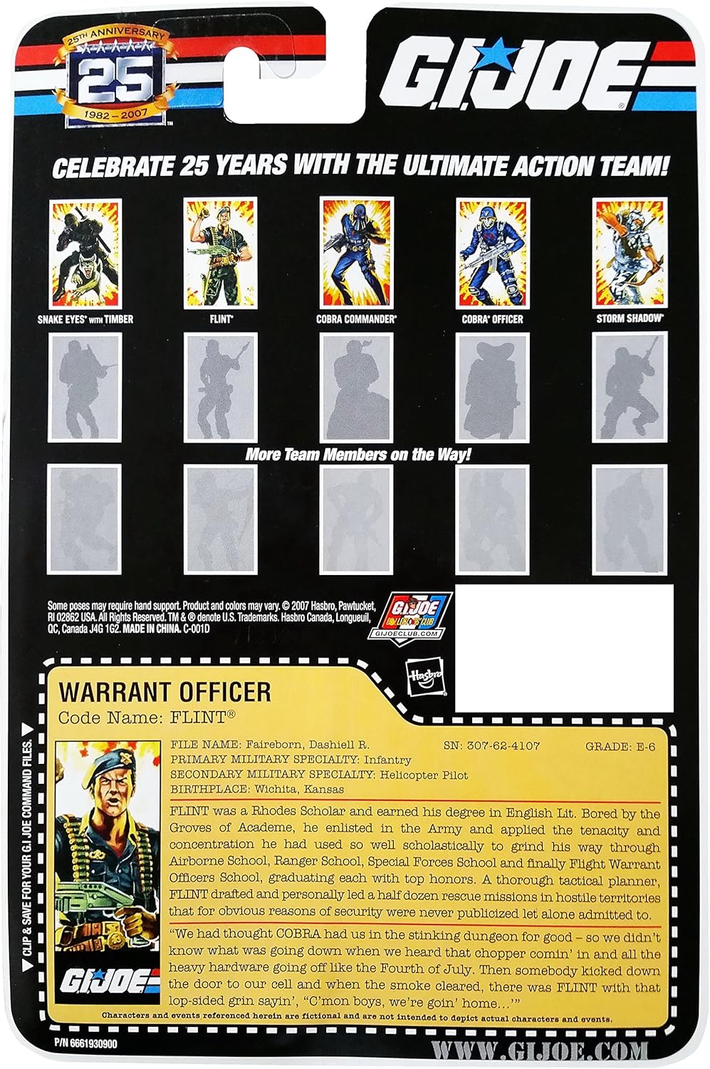 G.I. Joe 25th Anniversary: Flint (Warrant Officer) 3.75 Inch Action Figure