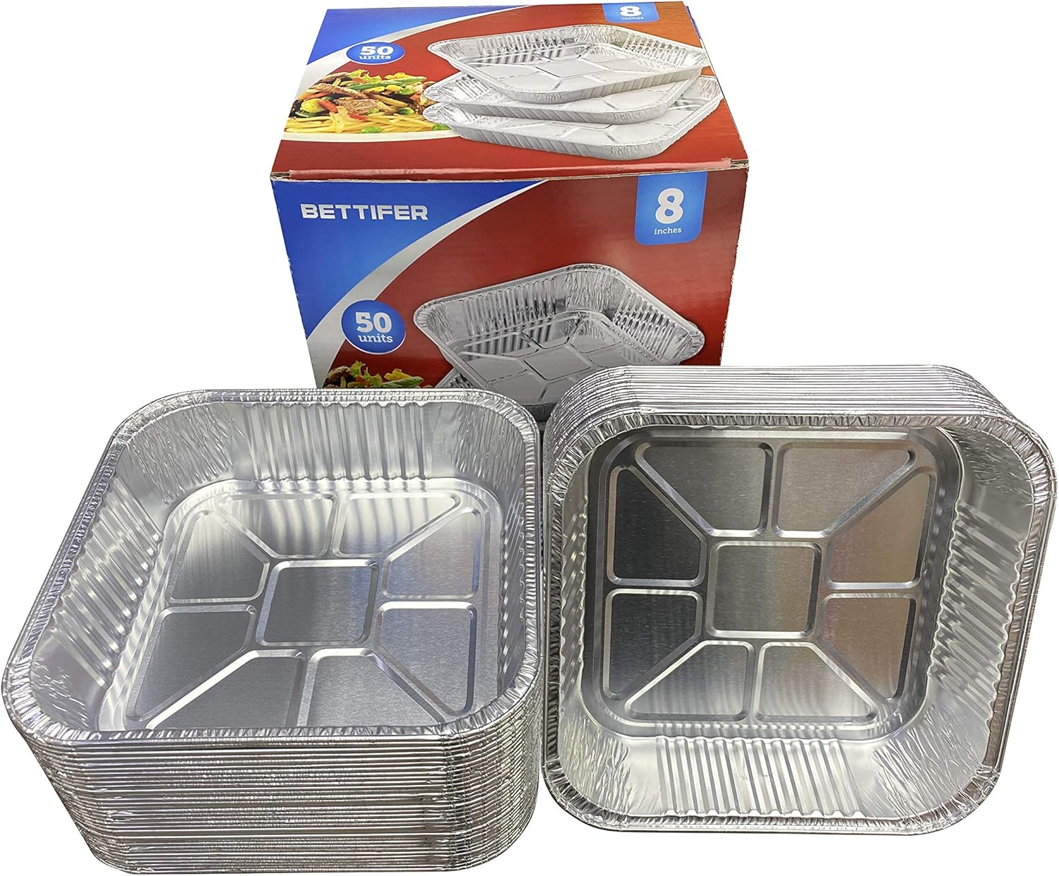 - Aluminum foil Pans Disposable, Heavy Duty Square baking Cake