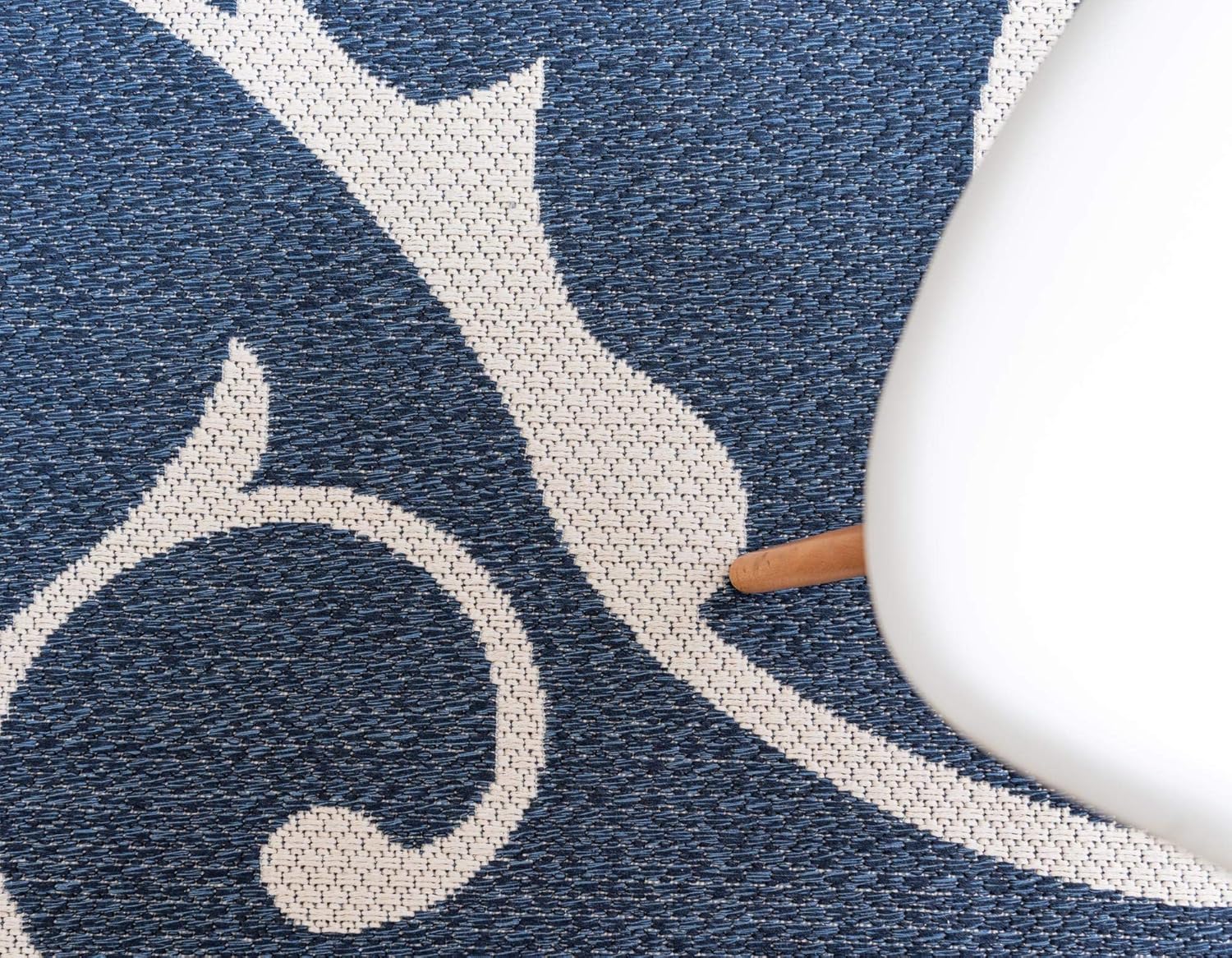 Rugs.com Georgia Collection Rug – 2' x 3' Navy Blue Flatweave Rug Perfect for Living Rooms, Large Dining Rooms, Open Floorplans