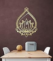 Vista 11 de Arte de pared y decoración de mandala de metal, regalos de arte de metal de Manadala floral con tonos brillantes o mate, decoración de pared