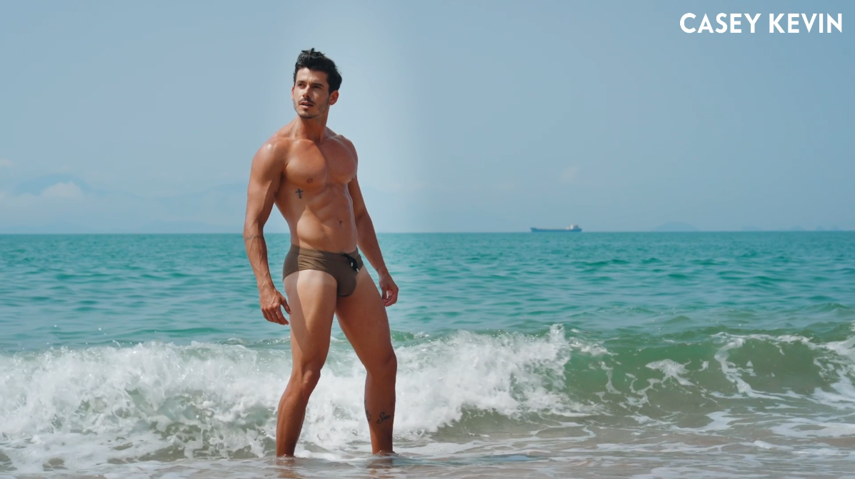 Costume Da Bagno Uomo Slip Vita Bassa - 80% Poliammide, 20% Elastan, Coulisse Regolabile