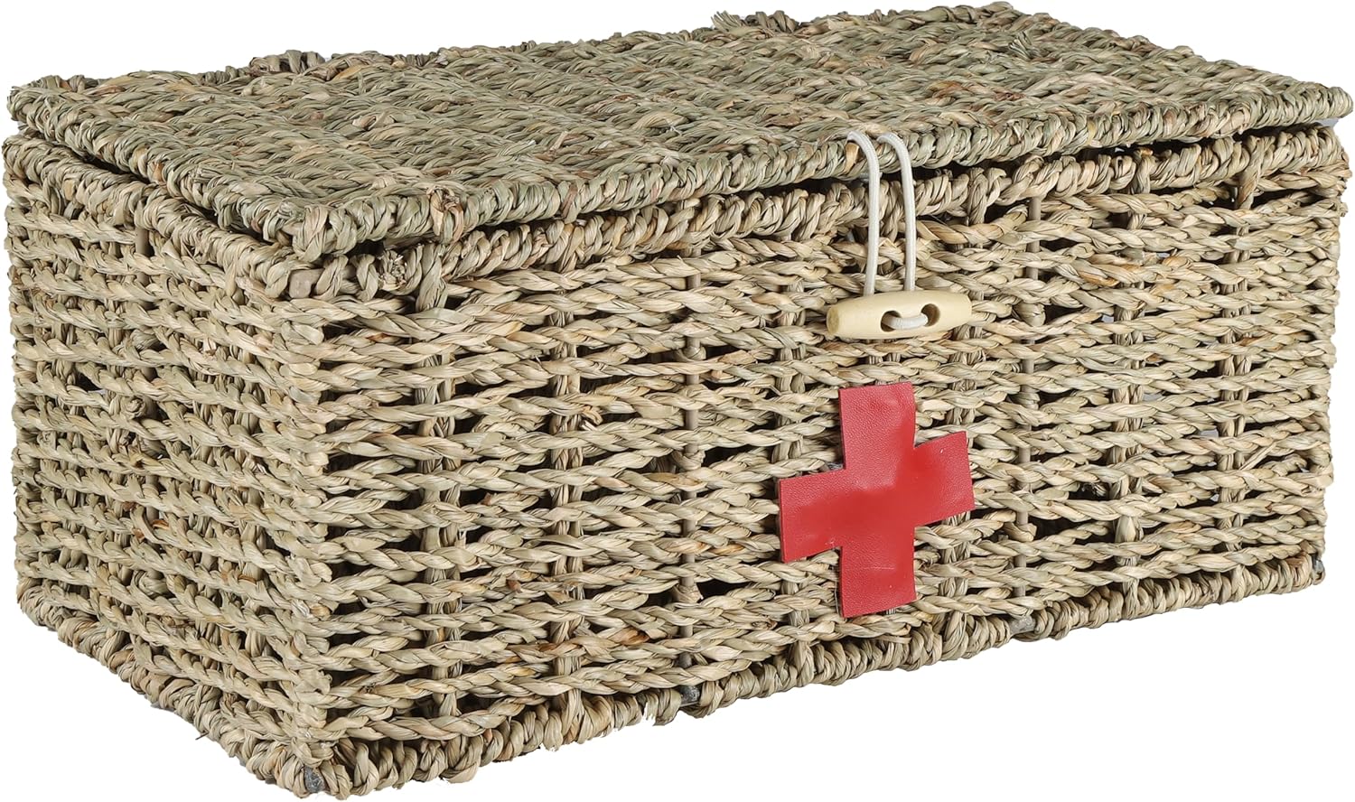 First Aid Box Empty, First Supplies Organizer, First Aid Kit for Home, Seagrass Wicker Storage Basket Medicine Box Organizer, First Aid Container with Lid for Family Emergency Tool Set First Aid Box Empty, First Supplies Organizer, First Aid Kit for Home, Seagrass Wicker Storage Basket Medicine Box Organizer, First Aid Container with Lid for Family Emergency Tool Set