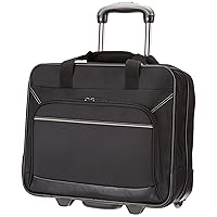 Amazon Basics borsa per laptop, con rotelle fluide e tasca frontale facile da aprire