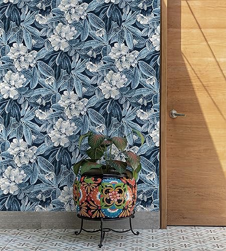 Vista 53 de Tommy Bahama - Papel tapiz para despegar y pegar, papel tapiz tropical para dormitorio, tocador, cocina, vinilo, cobertura de 30.75 pies cuadrados