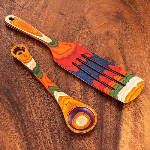Miniatura 2 de Totally Bamboo Baltique Marrakesh Collection - Juego de utensilios de cocina (2 piezas), cuchara medidora