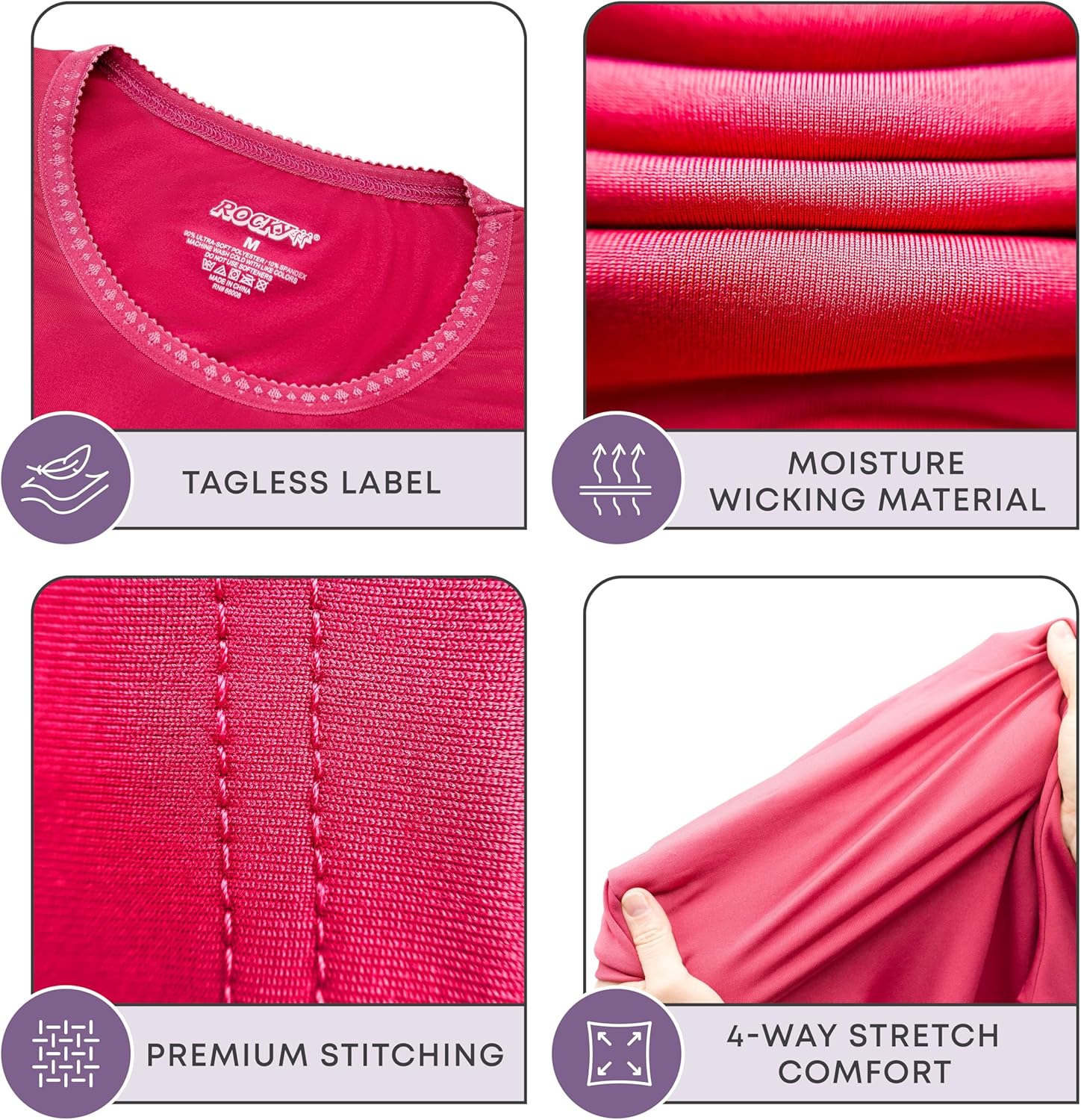 Rocky Thermal Underwear Women Long Johns Womens Thermals Top Bottom Set Fleece Lined Under Wear Clothes Base Layer Thermals - Image 3