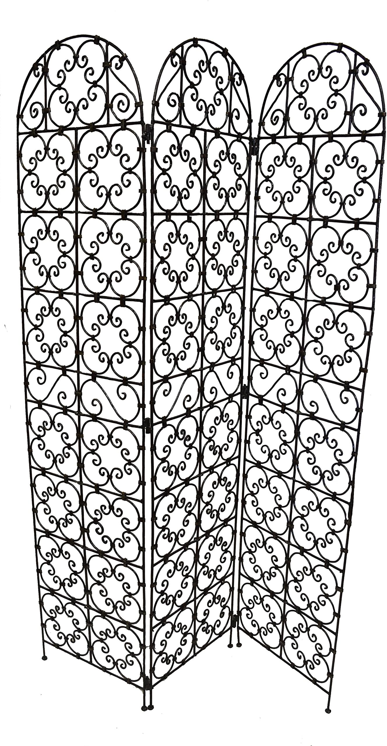 Moroccan Room Divider Screen Wrough Iron Metal Separated Separation Partition Medium