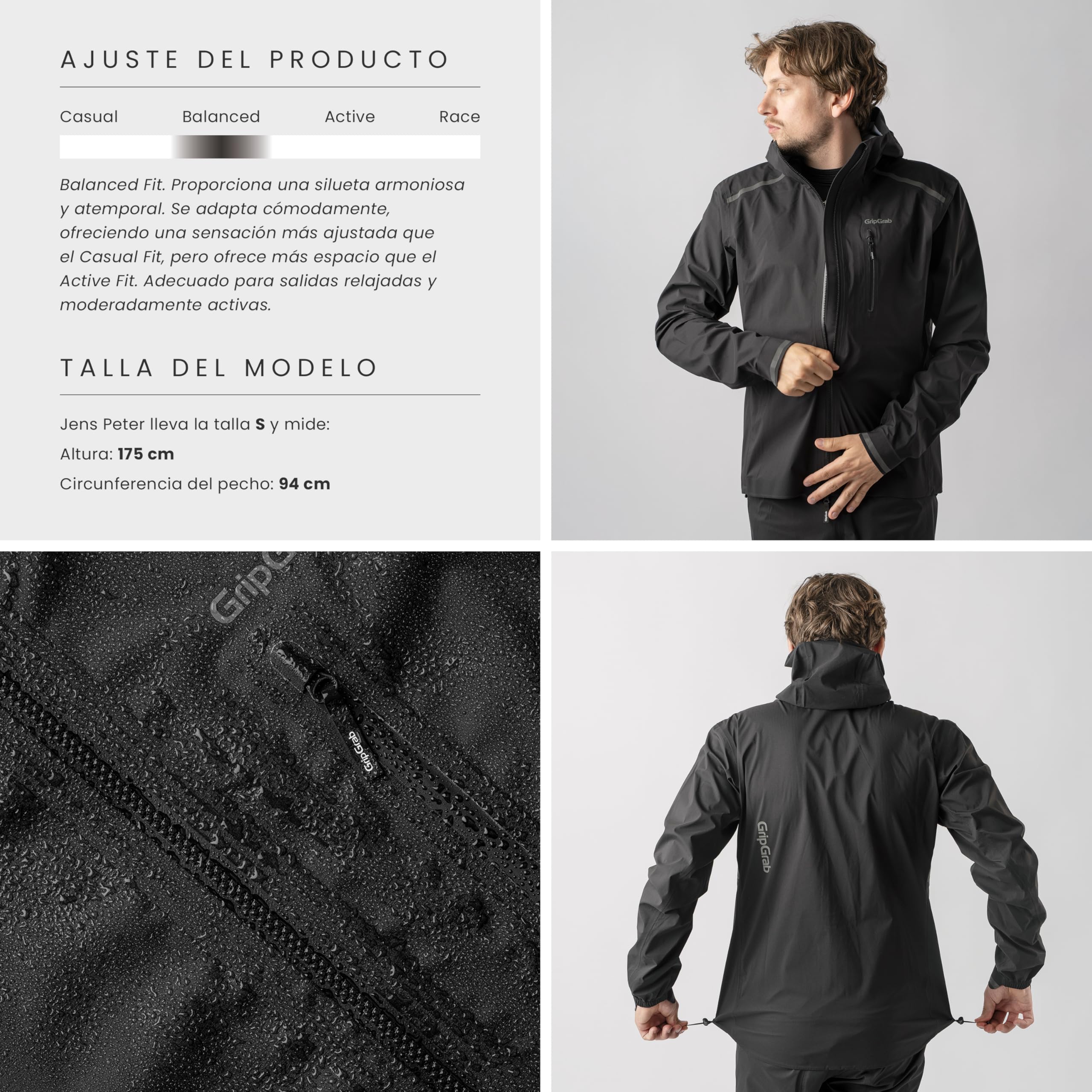 GripGrab Chaqueta Impermeable EXPLR Lightweight Chubasquero Impermeable Ciclismo Deportes de Exterior