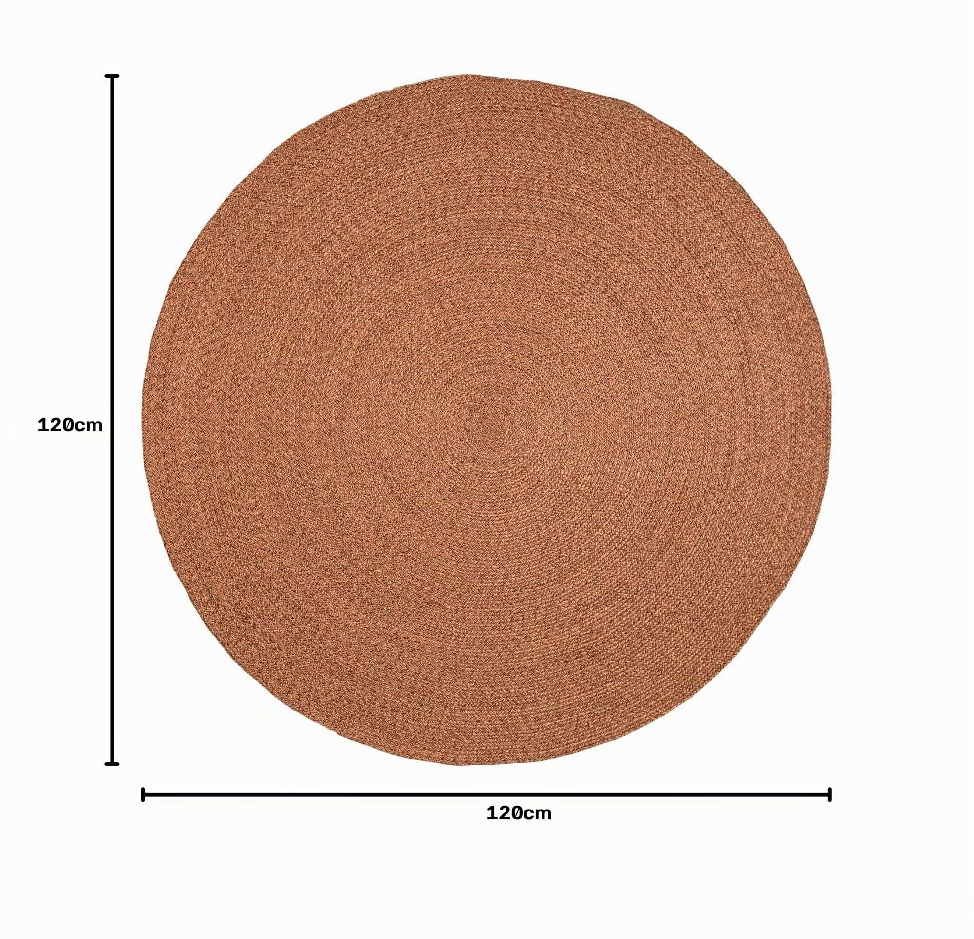 FRAAI | Home & Living Tapis d'intérieur et d'extérieur Rond - Bali Terra - Ø 120 cm - Tapis Exterieur Resistant Pluie - Rond - Terrasse, Jardin, Balcon