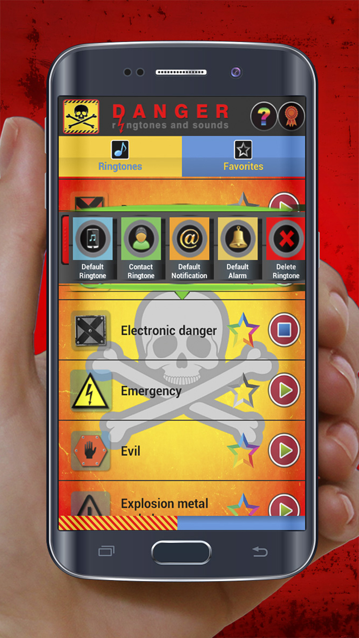 Danger ringtones App on Amazon Appstore