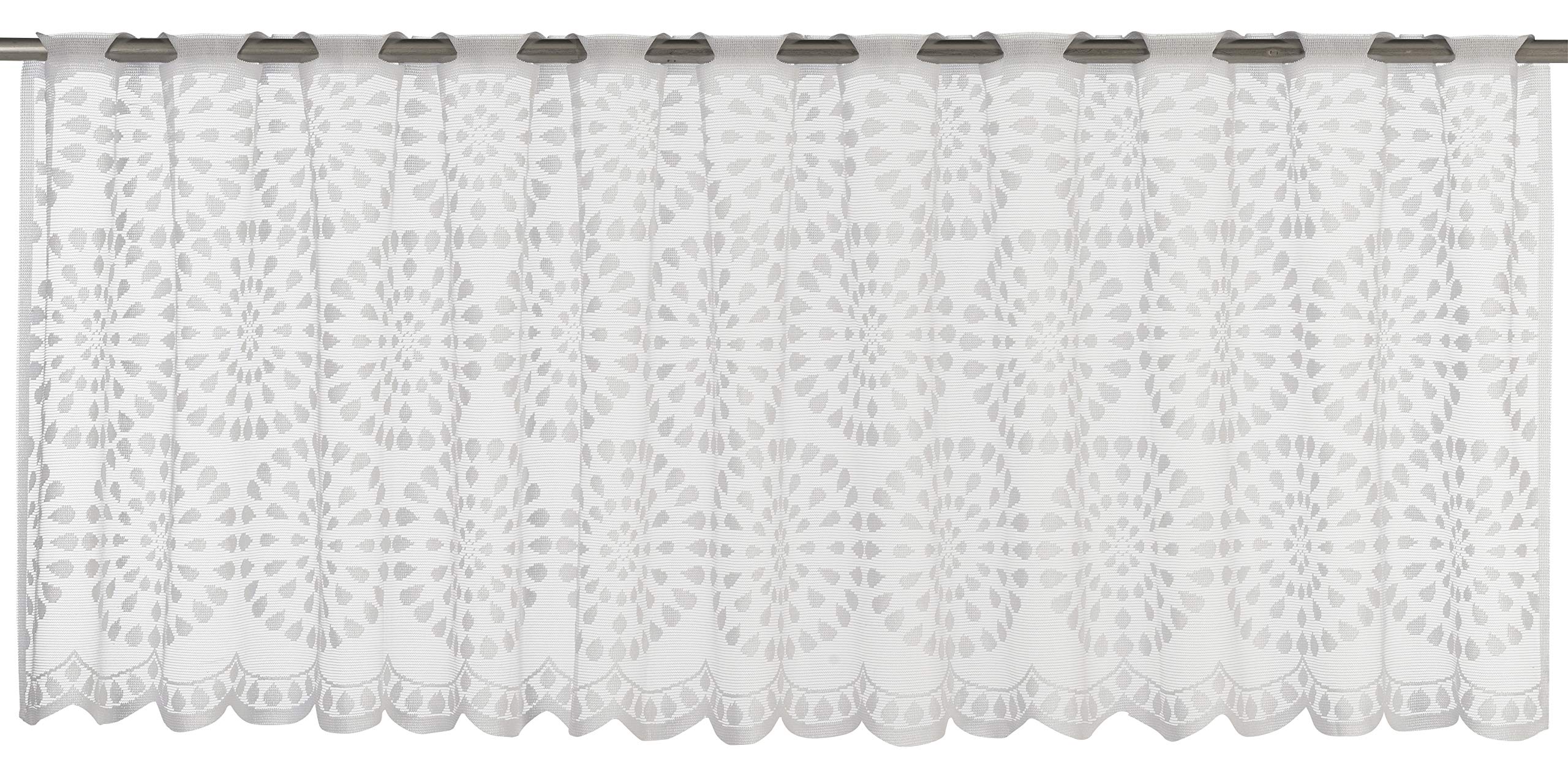 Elbersdrucke Circolo 00 Bistro Curtain Polyester White 45 x 160 cm