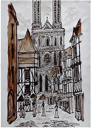 3dRose Casas de madera estilo catedral y normando, Quimper, Francia, toallas (twl-313163-2)