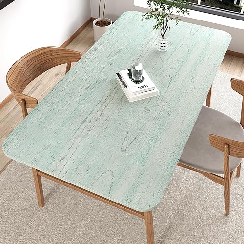 Miniatura 4 de VEELIKE Papel tapiz de madera aguamarina de 15.7 x 354 pulgadas, encimeras de despegar y pegar, papel de contacto de madera impermeable para