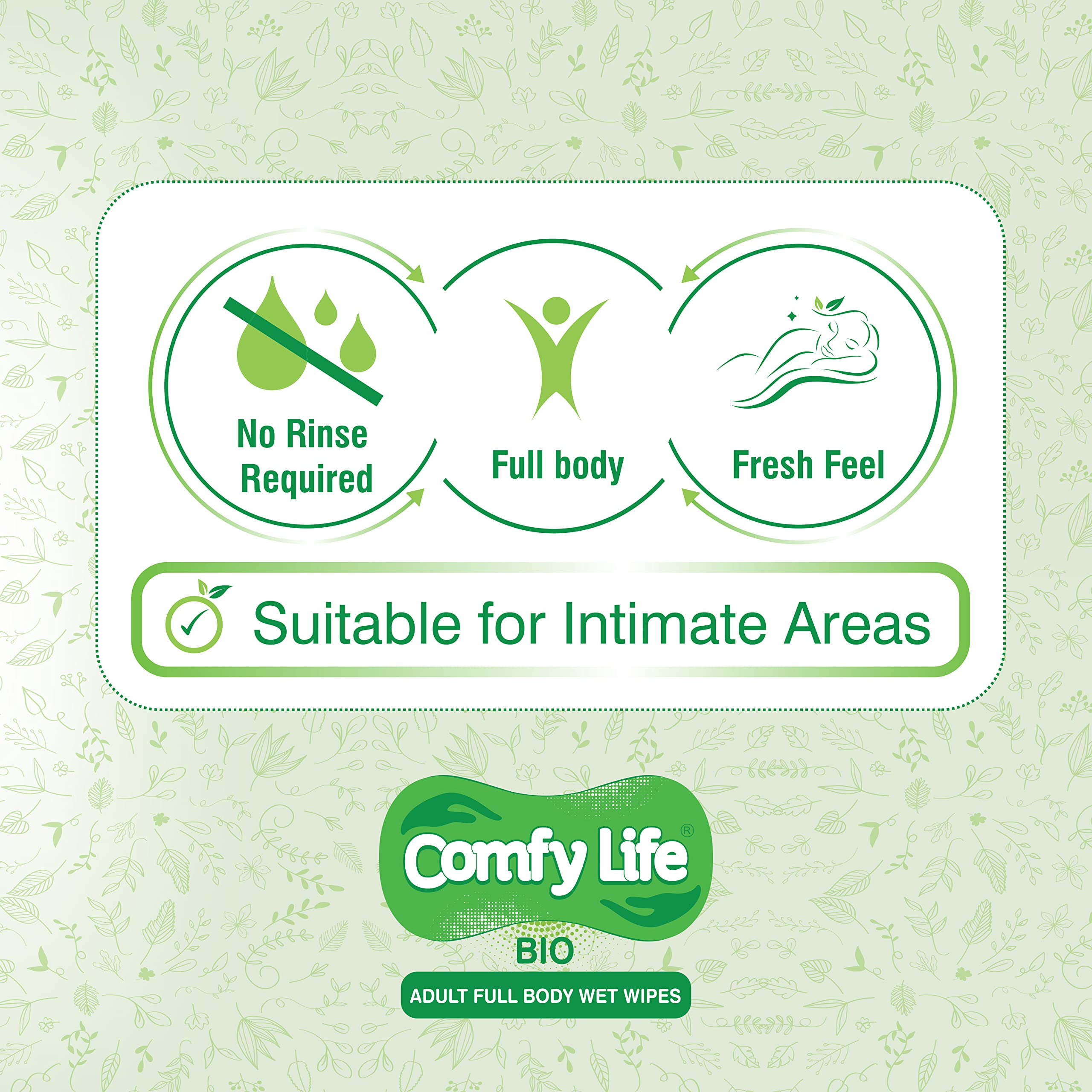 Comfy Life Lot de 10 paquets de 400 lingettes humides biodégradables pour adultes - Respectueux de l'environnement - Sensation de fraîcheur - Sans parfum - Sans parfum - Soins intimes