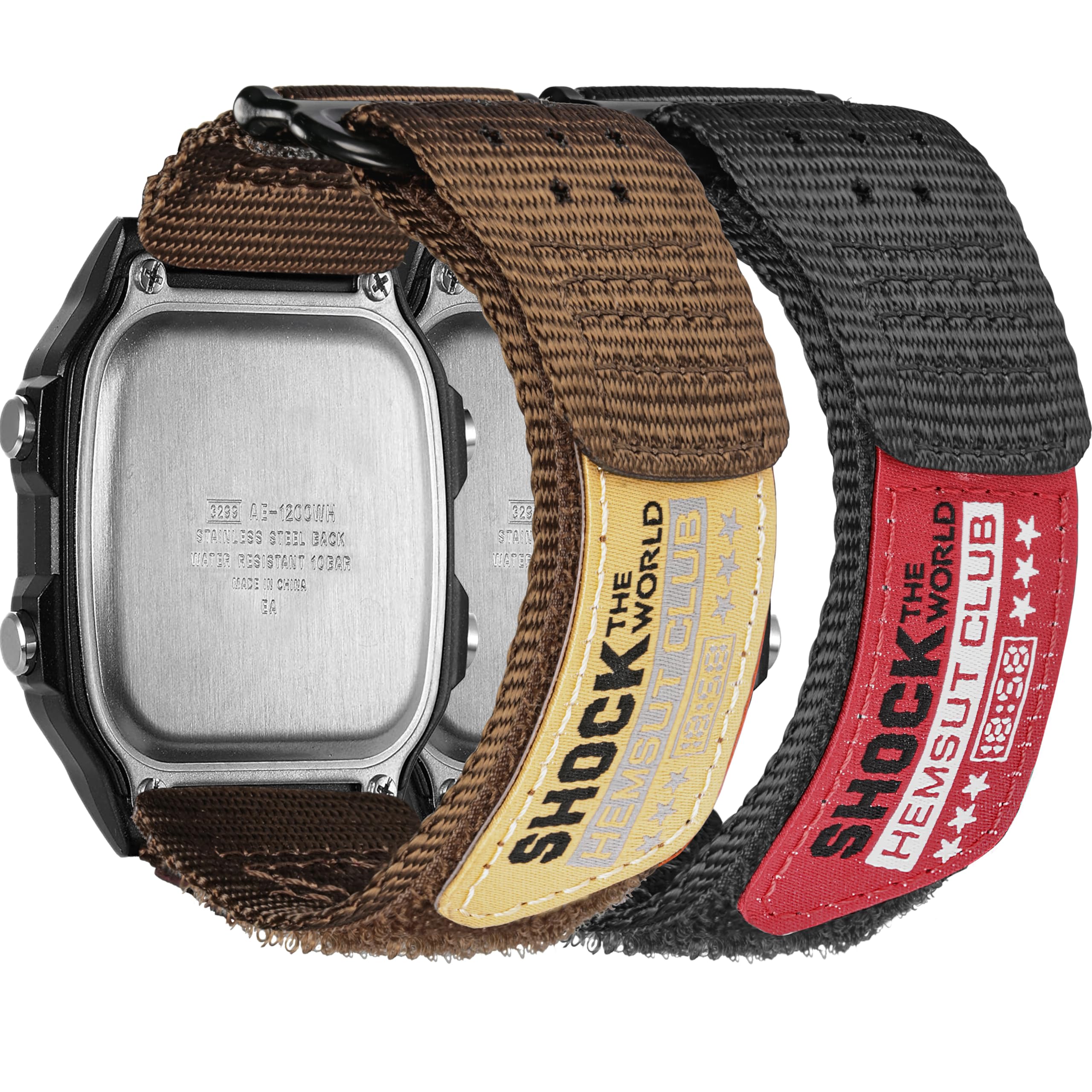 DAVILANE18mm Replacement Band for Casio G-Shock DW-H5600  AE-1000W/1100W/1200/1300/1500WH,W-800H,MRW-200H,F-108WH F-91W,A158WA G-Hook  Badge