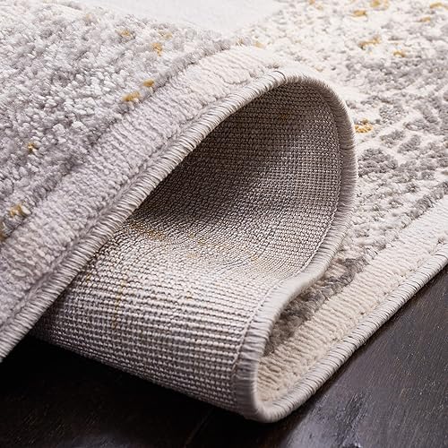 Miniatura 6 de Safavieh Palma Collection PAM312A - Alfombra redonda de 6 pies 7 pulgadas color beige y gris claro estilo desgastado elegante oriental no desprende